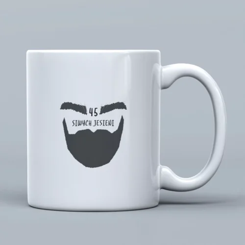 Kubek na Urodziny Siwe Jesienie - Wpisz Wiek np 40 50 60 - Prezent dla Brodacza