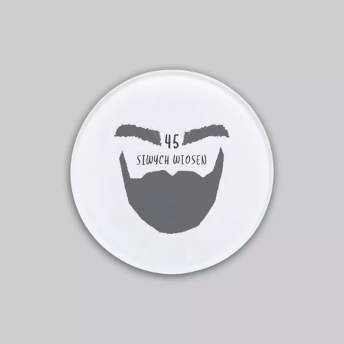 Szklana Podkładka pod Kubek "45 Siwych Wiosen"