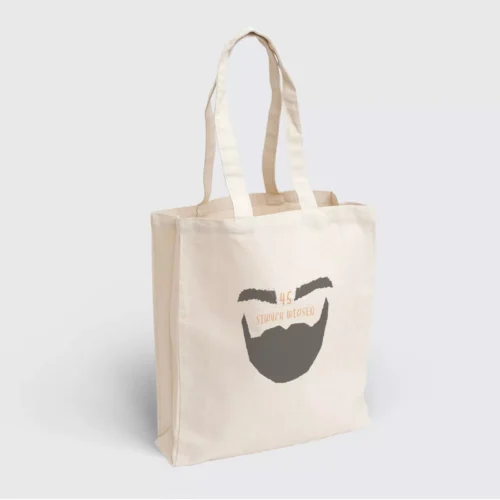 Torba materiałowa "45 Siwych Wiosen" – Personalizowana dla Mężczyzny