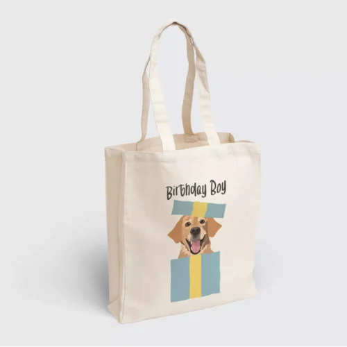 Torba materiałowa - Birthday Boy Labrador z pudełka