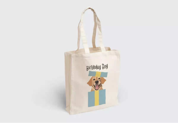 Torba materiałowa - Birthday Boy Labrador z pudełka