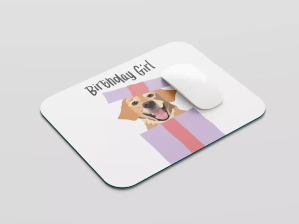 Podkładka pod mysz Birthday Girl - Labrador z pudełka