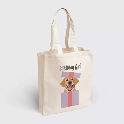 Torba materiałowa - Birthday Girl Labrador w pudełku