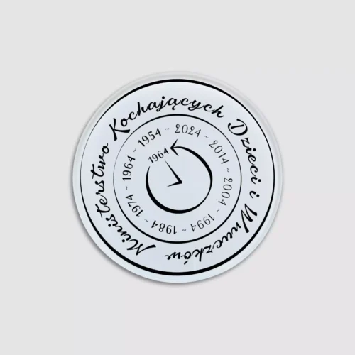 Szklana Podstawka Pod Kubek dla Dziadka lub Babci – Zegar Czasu