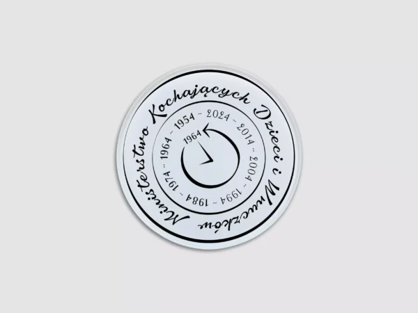 Szklana Podstawka Pod Kubek dla Dziadka lub Babci – Zegar Czasu