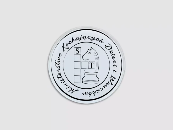 Szklana Podstawka pod Kubek Dla Babci lub Dziadka - Szachy i Krzyżówka