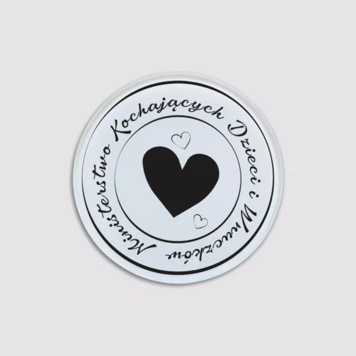 Szklana podstawka pod kubek dla Babci Lub Dziadka - z sercem