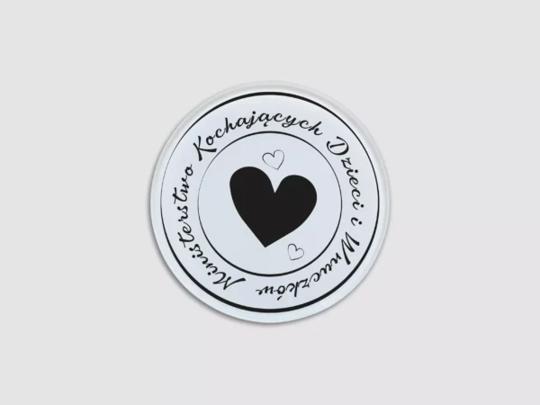 Szklana podstawka pod kubek dla Babci Lub Dziadka - z sercem