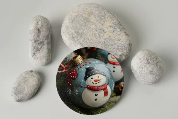 Bombka - Świąteczna Szklana Podstawka Pod Kubek