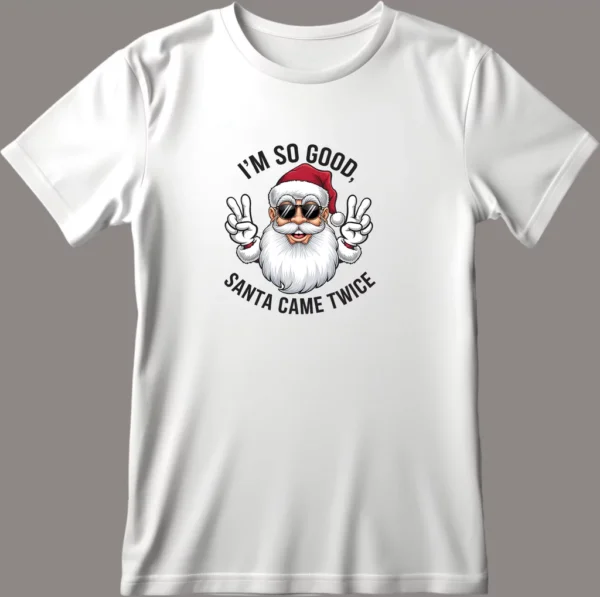 Santa - Męska koszulka świąteczna