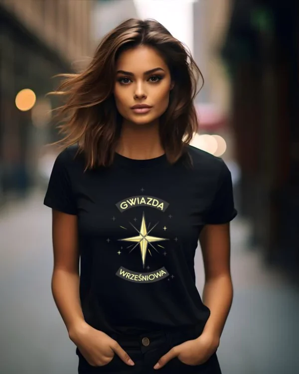 Koszulka Damska Urodzinowa Gwiazda [Wybierz Miesiąc] - Prezent dla Kobiety