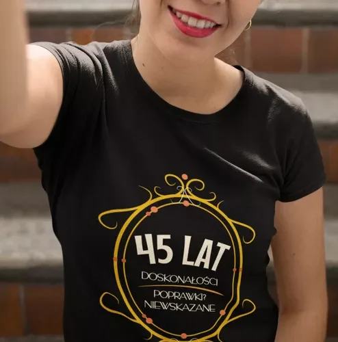 Koszulka Damska na Urodziny - Poprawki Niewskazane - Śmieszny Prezent na 30 40 50 Lat