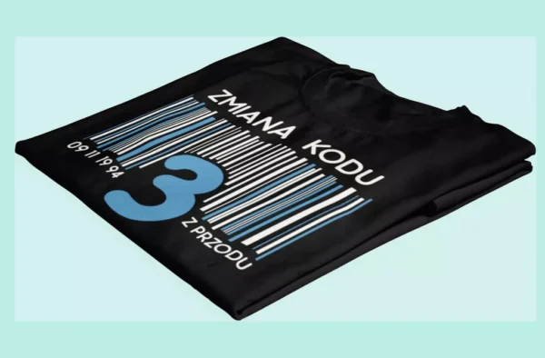 Męska Koszulka na Urodziny Zmiana Kodu na 3 4 5 z Przodu - Twój Wiek i Data - Prezent