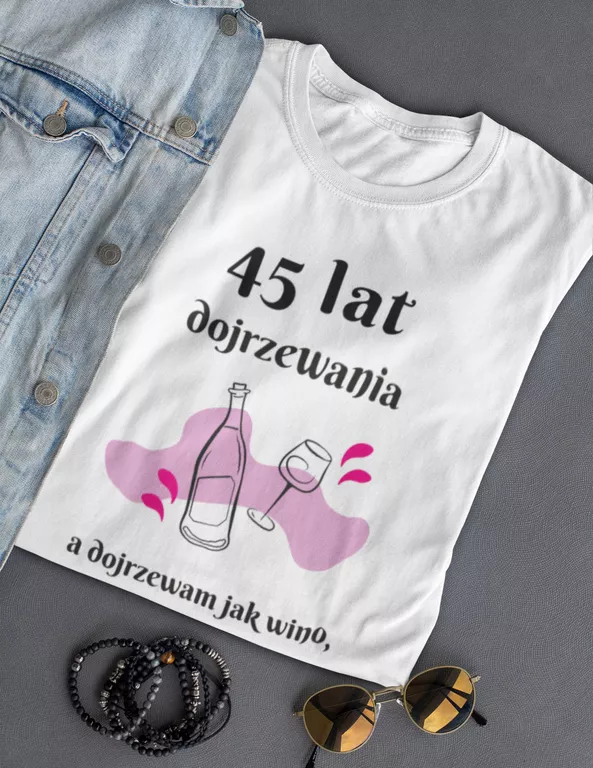 Koszulka Damska na Urodziny - Im Starsza Tym Lepsza - Dodaj Wiek - Prezent dla Żony