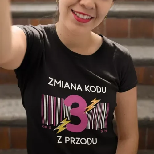 Koszulka Damska na Urodziny Zmiana Kodu na 3 4 5 z Przodu - Twój Wiek - Śmieszny Prezent