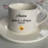 Babcia O Złotym Sercu - Filiżanka Z Talerzykiem Dla Babci