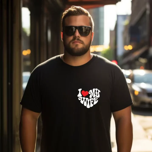 I Love My Wife - Koszulka Męska Na Walentynki