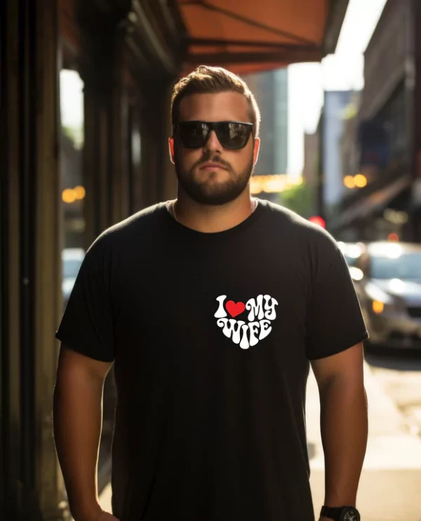 I Love My Wife - Koszulka Męska Na Walentynki