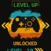 Koszulka dla Gracza Level Up - Twój Wiek - Prezent Urodzinowy dla Gamera