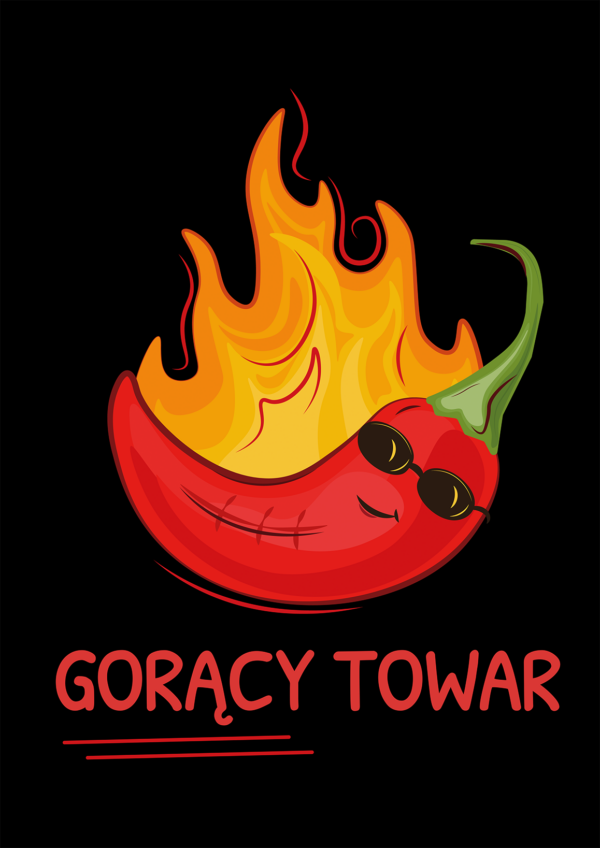 Koszulka Męska z Imieniem Gorący Towar - Papryczka Chili - Walentynki Dzień Chłopaka