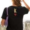 Królowa jest tylko jedna | Damska koszulka urodzinowa personalizowana Koszulka z Inicjałem Królowa Jest Tylko Jedna - Prezent dla Żony Mamy lub Przyjaciółki