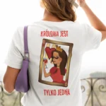 Koszulka z Inicjałem Królowa Jest Tylko Jedna - Prezent dla Żony Mamy lub Przyjaciółki