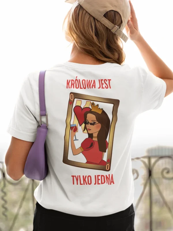 Królowa jest tylko jedna | Damska koszulka urodzinowa personalizowana Koszulka z Inicjałem Królowa Jest Tylko Jedna - Prezent dla Żony Mamy lub Przyjaciółki