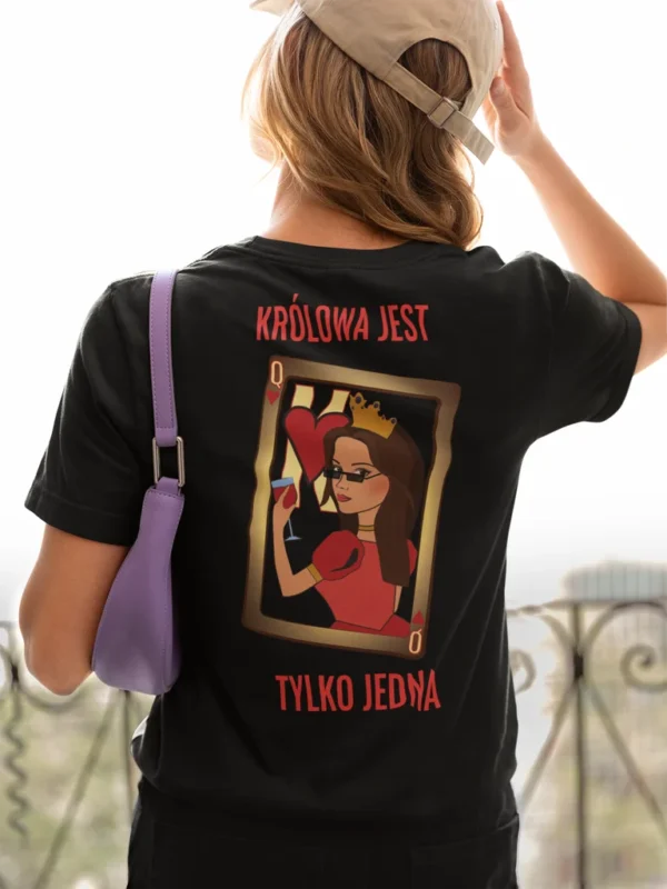 Królowa jest tylko jedna | Damska koszulka urodzinowa personalizowana Koszulka z Inicjałem Królowa Jest Tylko Jedna - Prezent dla Żony Mamy lub Przyjaciółki