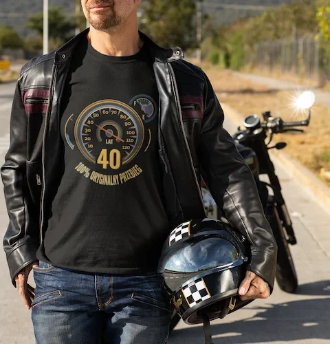 Koszulka Męska na Urodziny Oryginalny Przebieg - Twój Wiek - Prezent 30 40 50 60 Lat