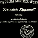 Elegancki czarny nadruk z motywem serca dla mądrego dziadka