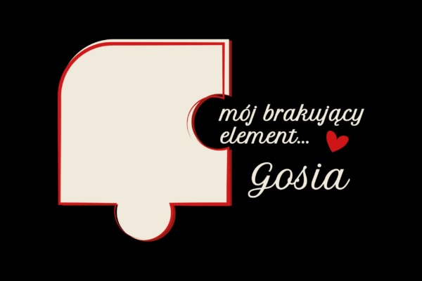 Zestaw koszulek dla par na Walentynki - Mój brakujący element puzzle - Personalizowane