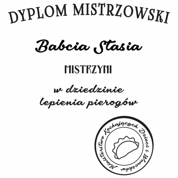 dyp3 Personalizowana koszulka dla babci na urodziny, dzień babci, prezent - Dyplom mistrzowski różne warianty