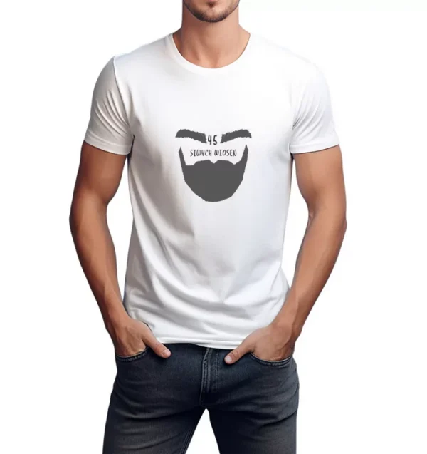 Męska koszulka na urodziny 40 50 60 70 siwych lat - z własnym wiekiem i porą roku