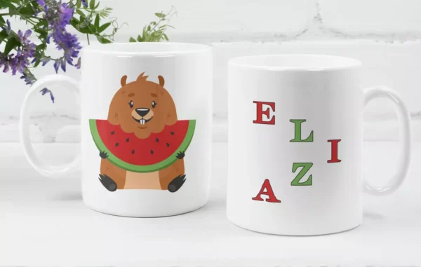 Personalizowany Kubek z Kapibarą dla Dziecka z Imieniem