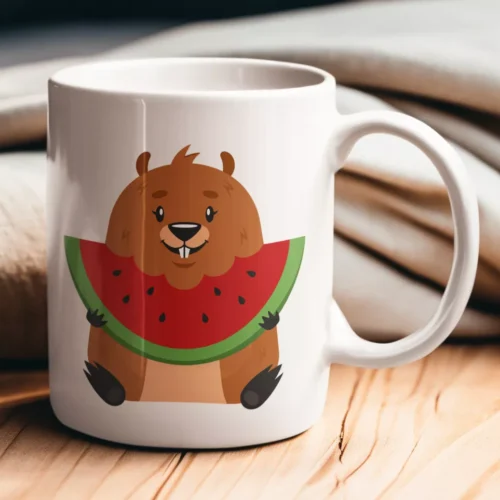 Personalizowany Kubek z Kapibarą dla Dziecka z Imieniem