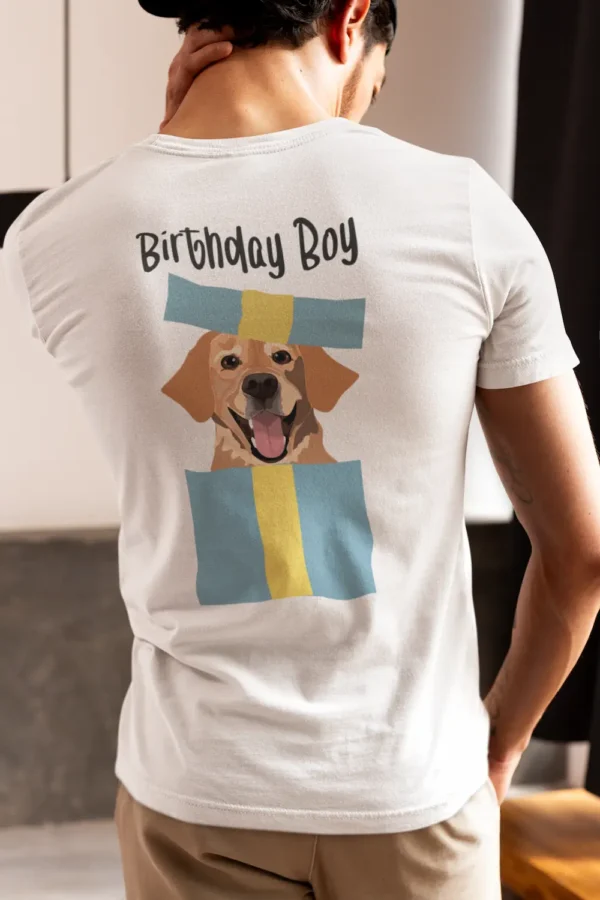 Męska Koszulka Urodzinowa z Psem Labrador - Birthday Boy