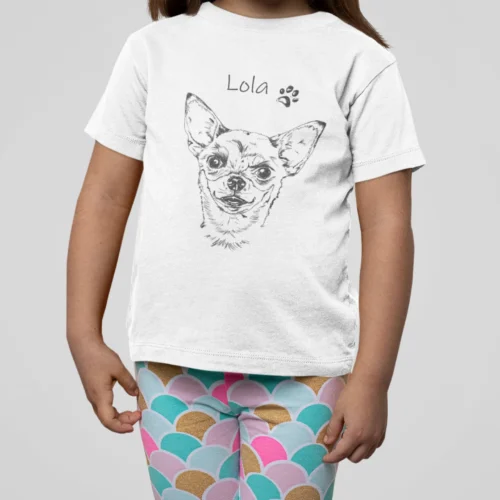 Personalizowana koszulka z psem Personalizowana koszulka dla dzieci z Chihuahua