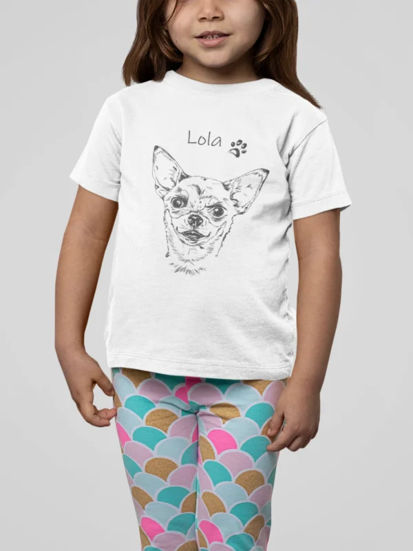 Personalizowana koszulka z psem Personalizowana koszulka dla dzieci z Chihuahua