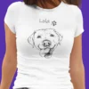Personalizowana koszulka z psem Damska personalizowana koszulka z Labradorem | Koszulka z psem