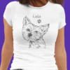 Personalizowana koszulka z psem Damska personalizowana koszulka z Yorkiem | Koszulka z psem
