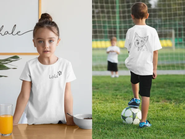 Personalizowana koszulka z psem Personalizowana koszulka dla dzieci z Yorkiem