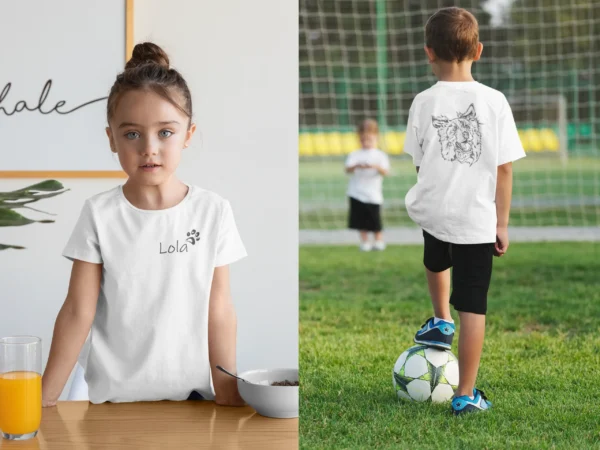 Personalizowana koszulka z psem Personalizowana koszulka dla dzieci z Borderem collie