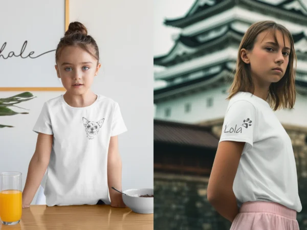 Personalizowana koszulka z psem Personalizowana koszulka dla dzieci z Chihuahua