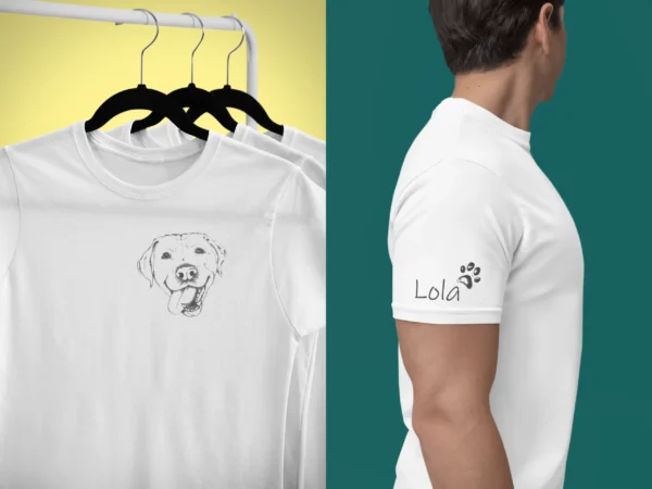 Personalizowana koszulka z psem Męska personalizowana koszulka z Labradorem | Koszulka z psem