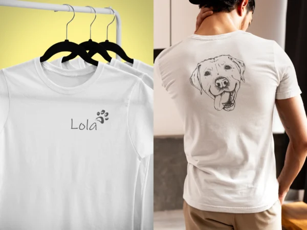 Personalizowana koszulka z psem Męska personalizowana koszulka z Labradorem | Koszulka z psem