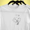 damska-koszulka-labrador-lola-personalizowana Damska personalizowana koszulka z Labradorem | Koszulka z psem