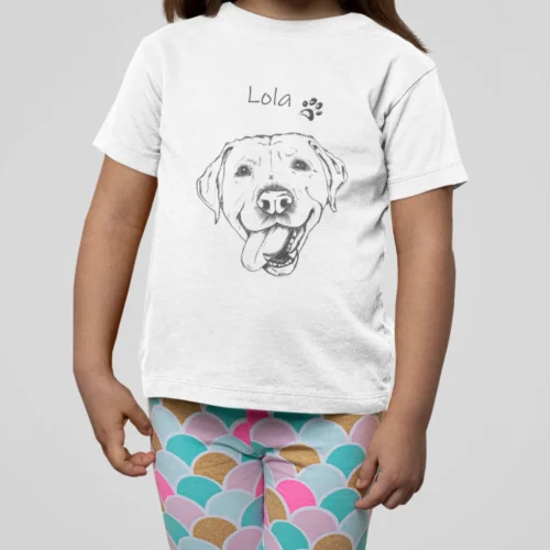 Personalizowana koszulka z psem Personalizowana koszulka dla dzieci z Labradorem