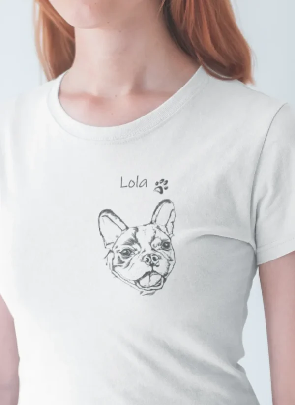 damska-koszulka-buldog-francuski-lola Damska personalizowana koszulka z Buldogiem francuskim | Koszulka z psem