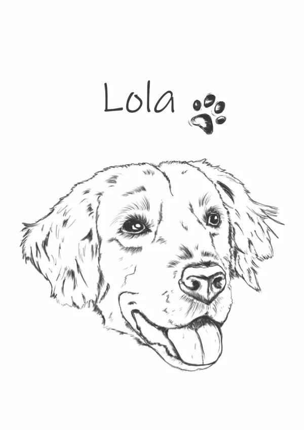 golden retriver główne Personalizowana koszulka dla dzieci z Golden retrieverem