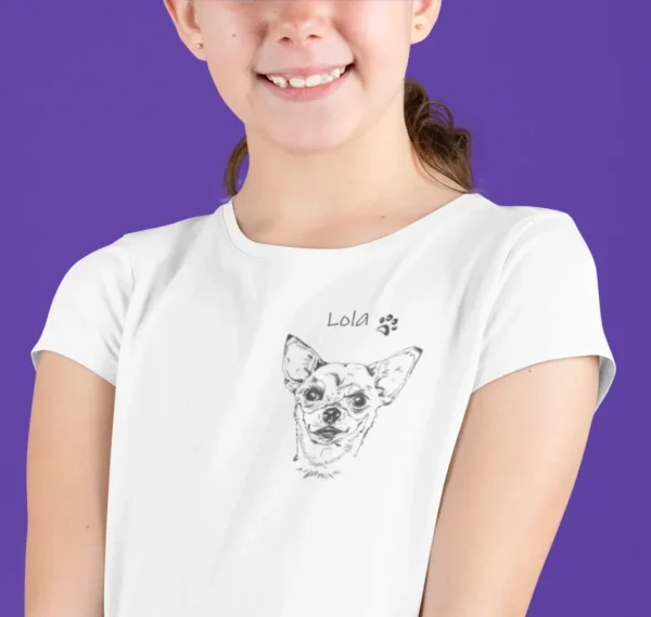 Personalizowana koszulka z psem Personalizowana koszulka dla dzieci z Chihuahua
